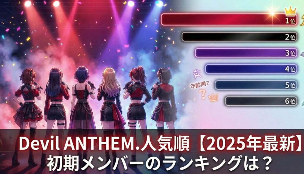 Devil ANTHEM.（デビルアンセム）人気順【2025年最新】初期メンバーのランキングは？